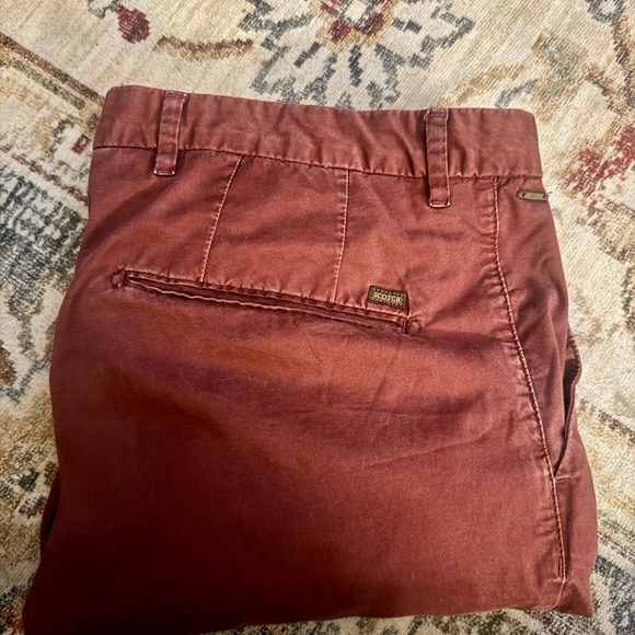 Scotch & Soda Burgundy Chinos Cotton Twill - Picture 1 of 6